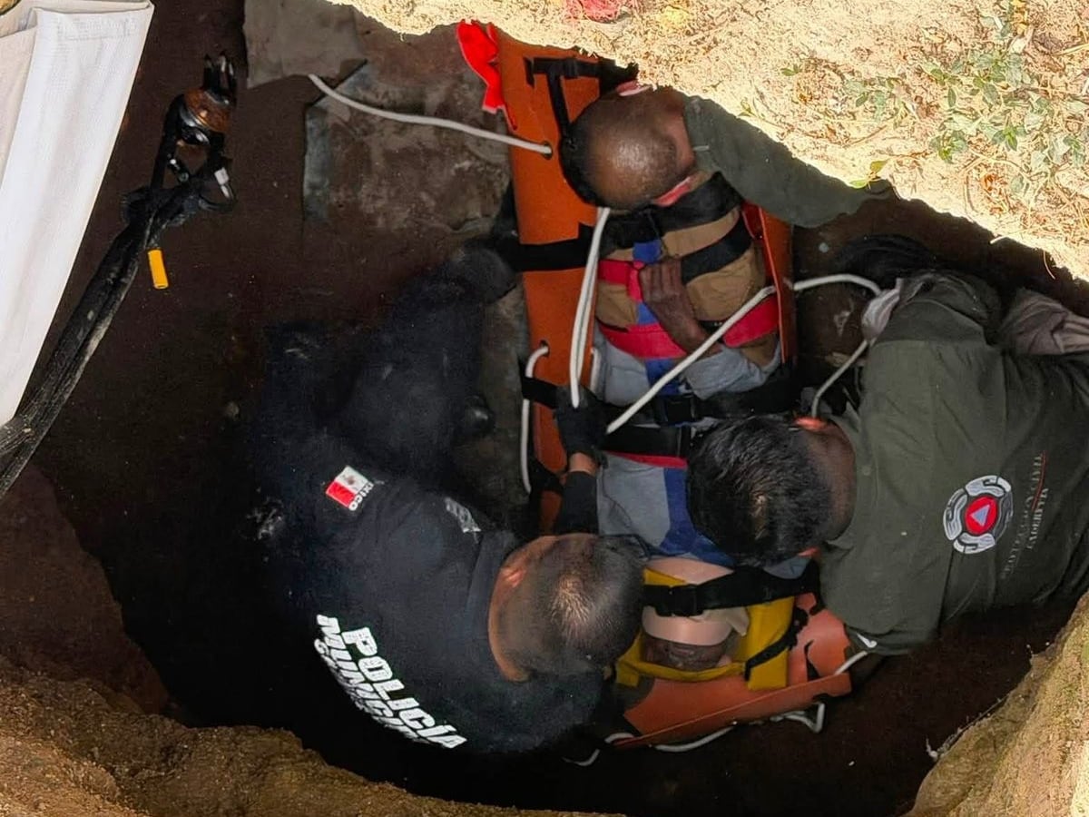 Adulto mayor es rescatado tras c4ída en Boxasni en Cadereyta