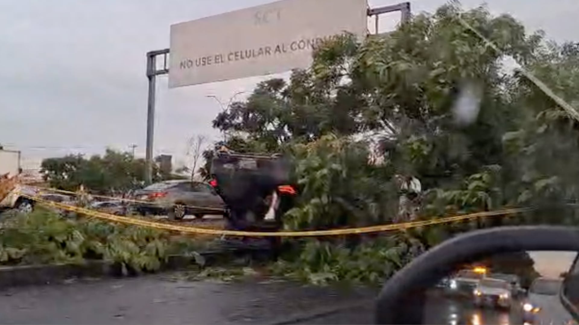 Conductor muere tras chocar contra un árbol y volcar en Paseo de la República a la altura de Jurica